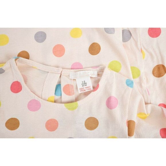 Zara Girls Polka Dot Dress 1-2 Years 12-24 Mos 86 cm Multi-Color 2495/538 NWT - Picture 3 of 3